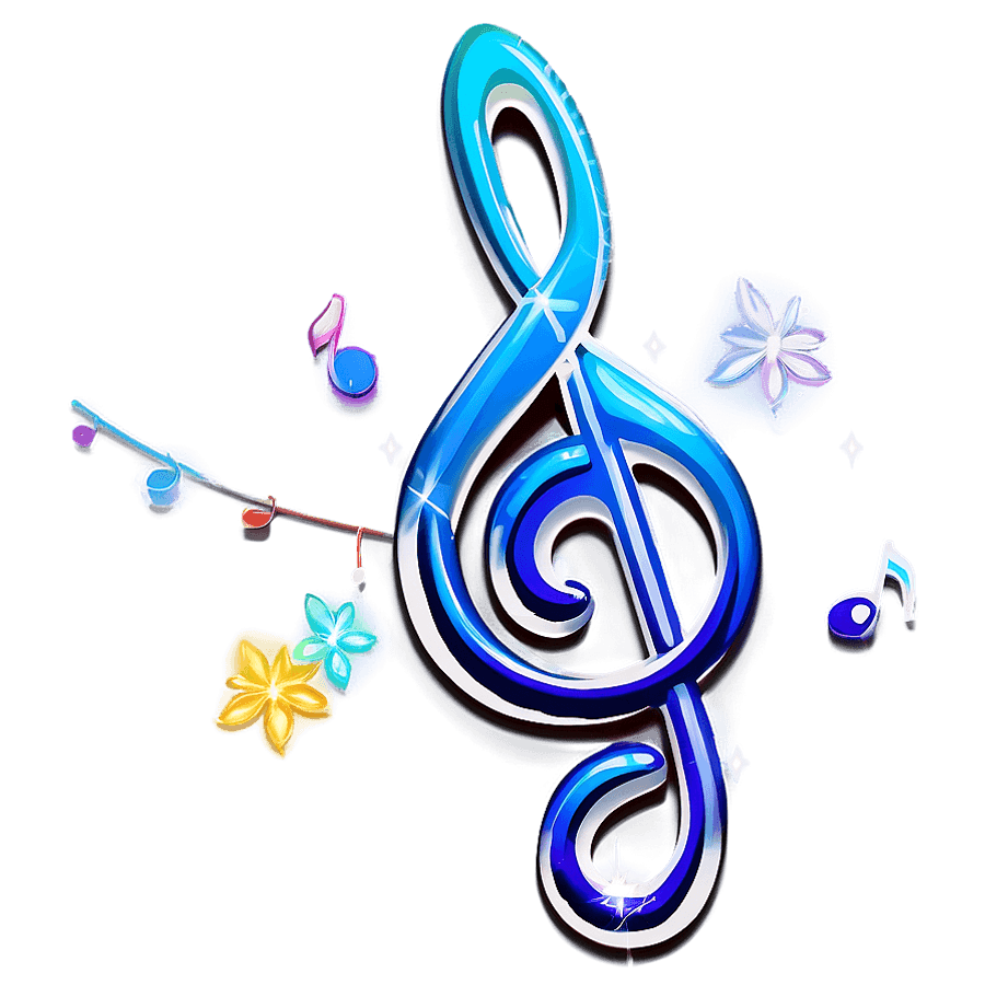 Hand-Drawn Treble Clef PNG ctl26