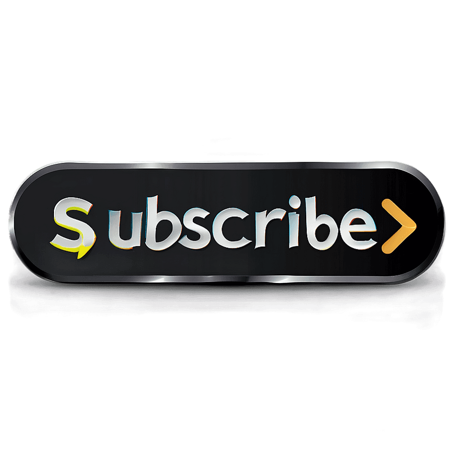 Modern Black Subscribe Button Illustration PNG 06282024