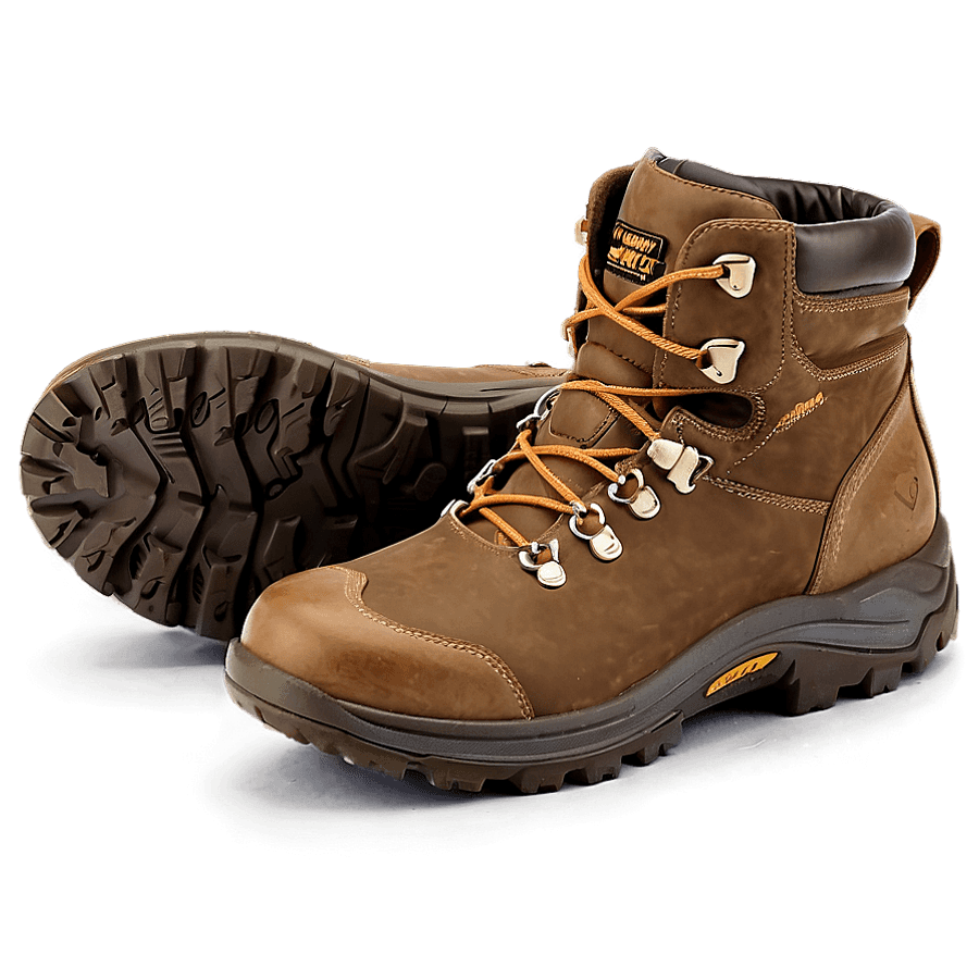 Brown Hiking Boots PNG wnb