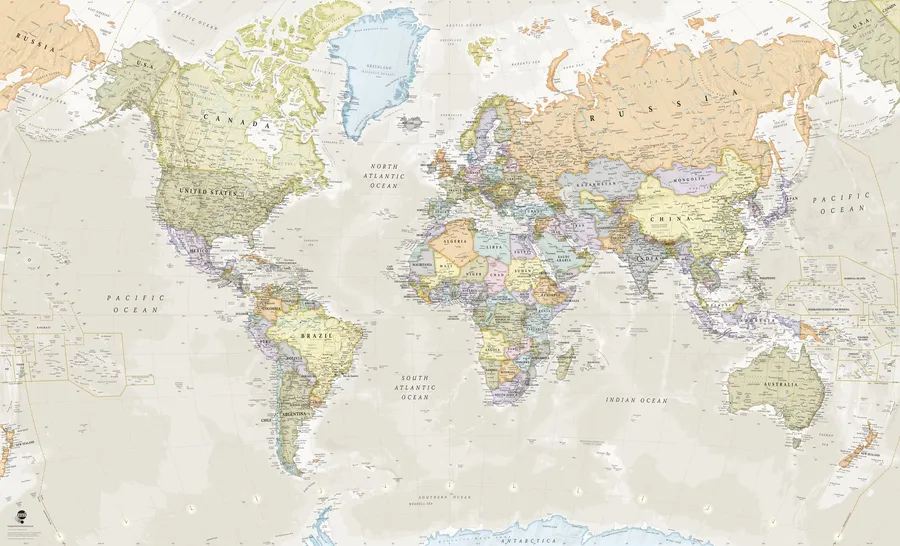 World Map Aesthetic
