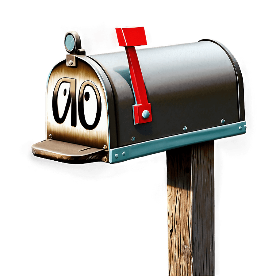 Mailbox with House Numbers PNG 05252024