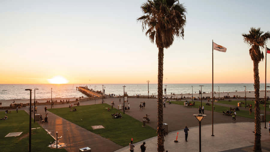 Glenelg Beach Sonnenuntergang Promenade