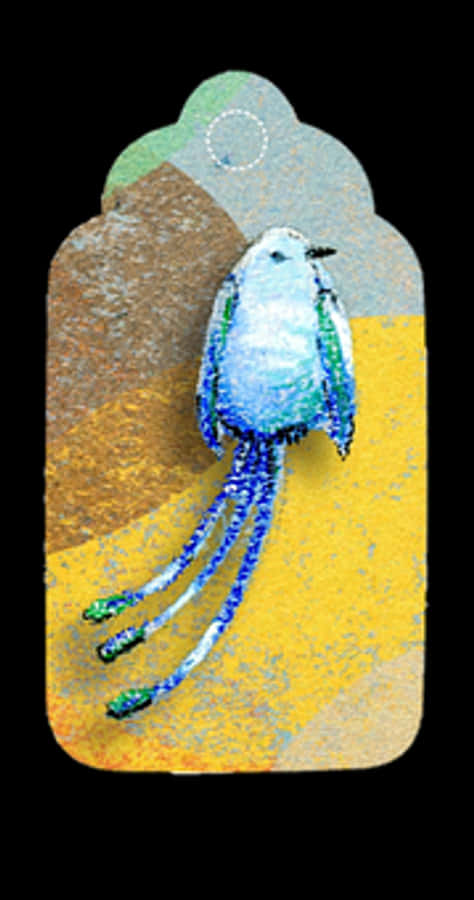 Abstract Blue Bird Artwork
