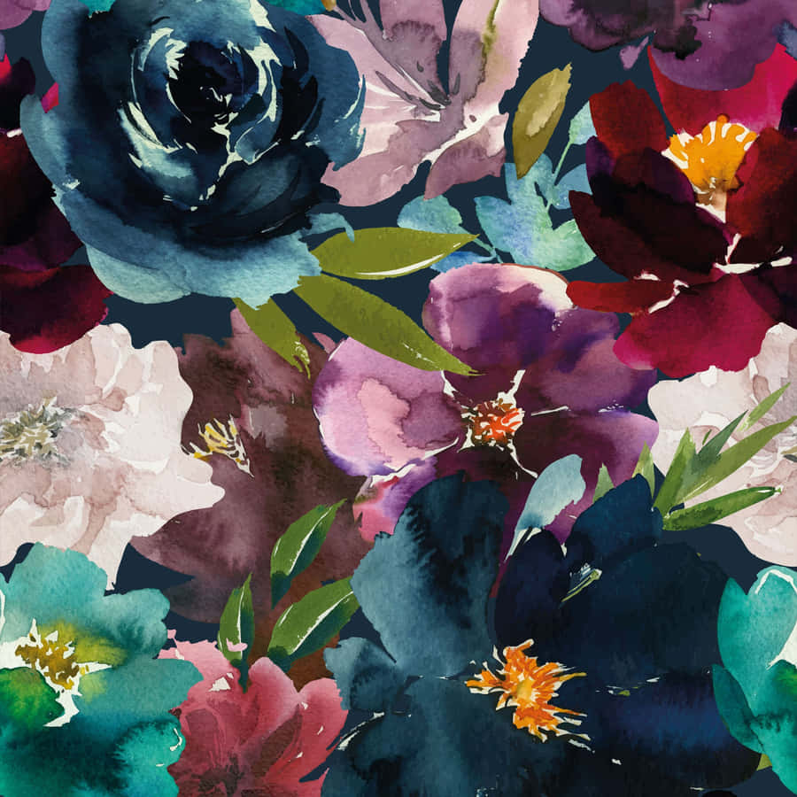 Billedeaf "Smukke bourgognefarvede blomster i sollyset"