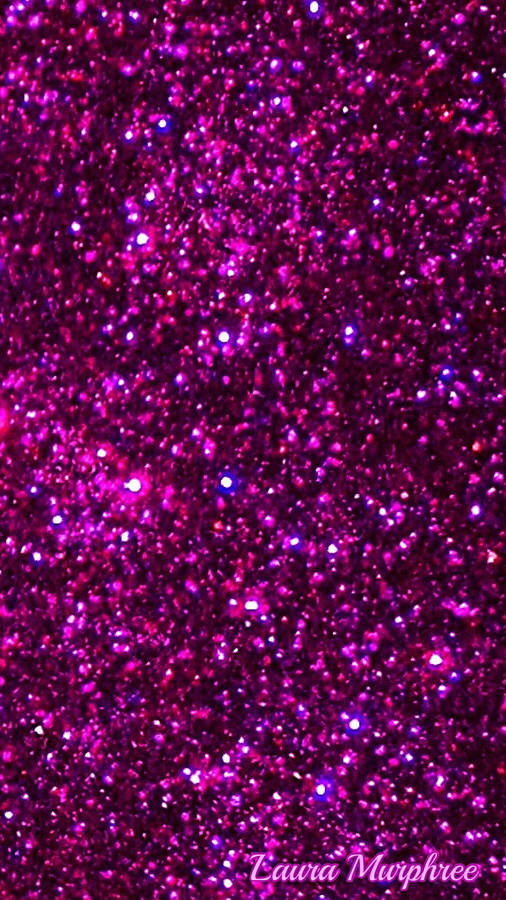 FundoBrilhante de Glitter Roxo Enfeitado de Perto.