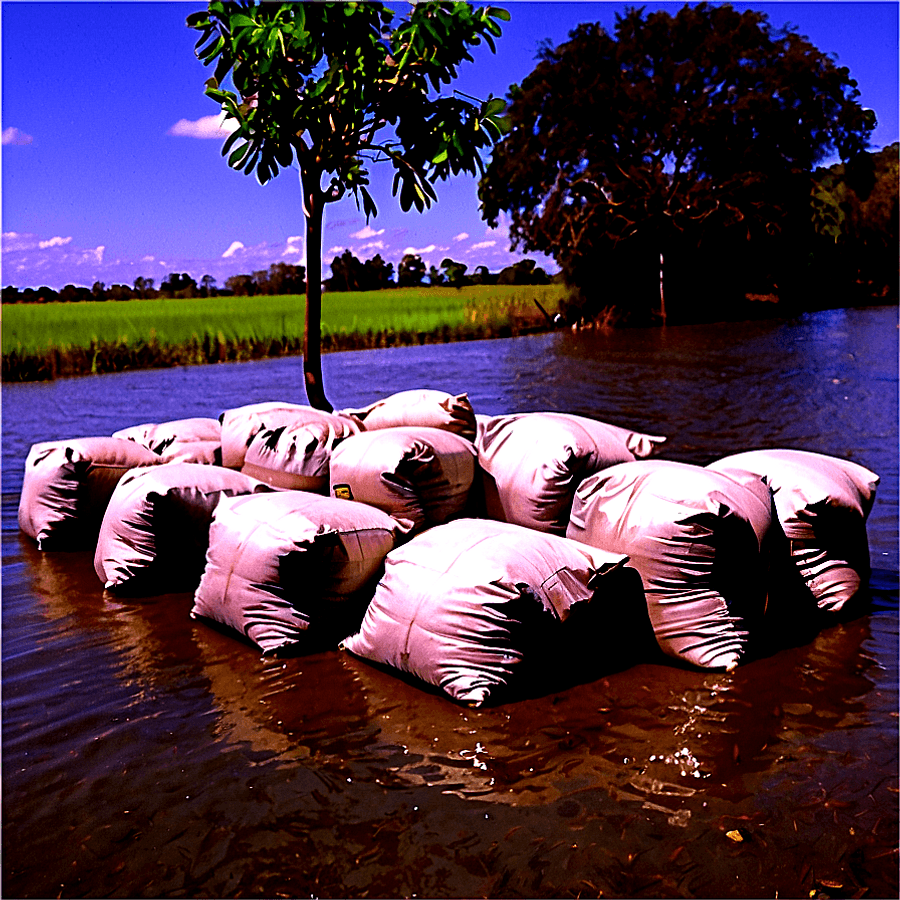 Sandbags for Flood Control PNG 06282024