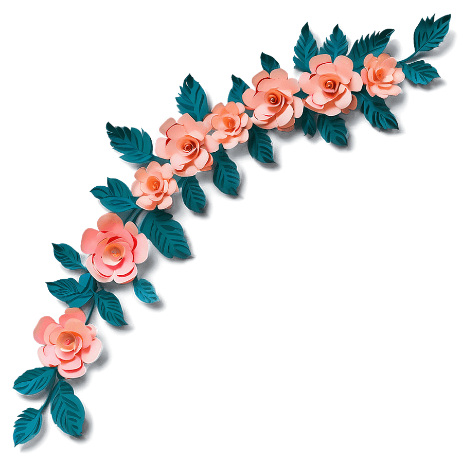 Paper Flower Garland PNG wif
