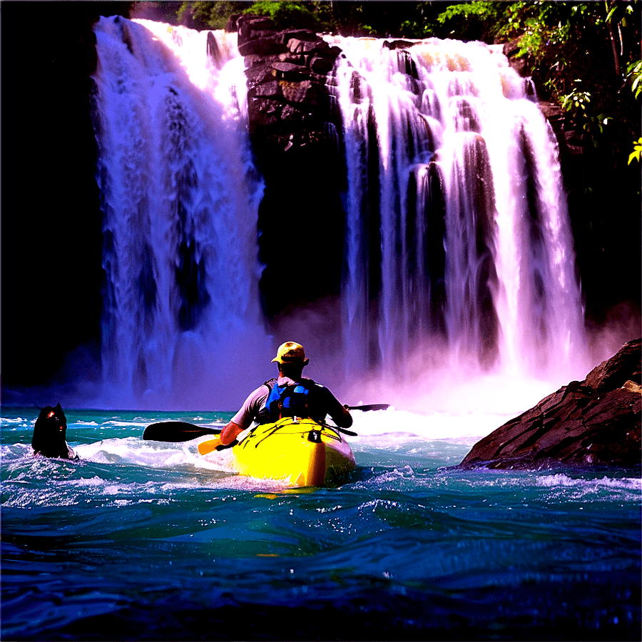 Kayak Waterfall Expedition PNG 27