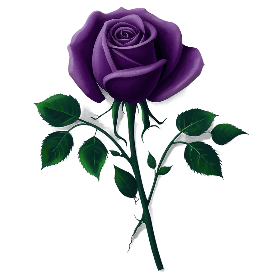 Purple Rose Flower Design PNG rgf