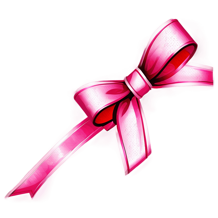 Valentine's Pink Bow PNG 05252024