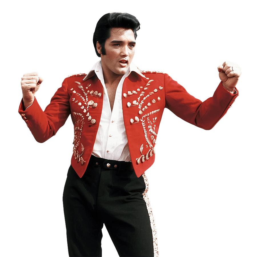 Elvis Presley Black and White PNG 28