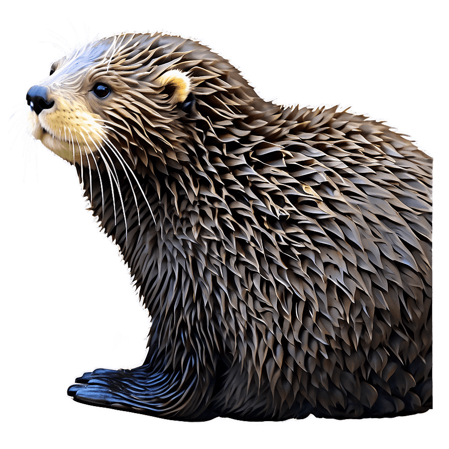 Sea Otter Grooming Fur PNG xpm38