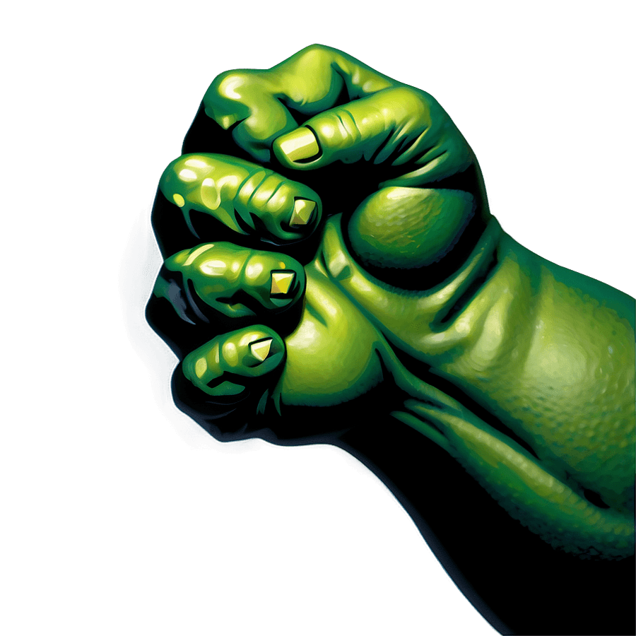Green Hulk Fist PNG hre