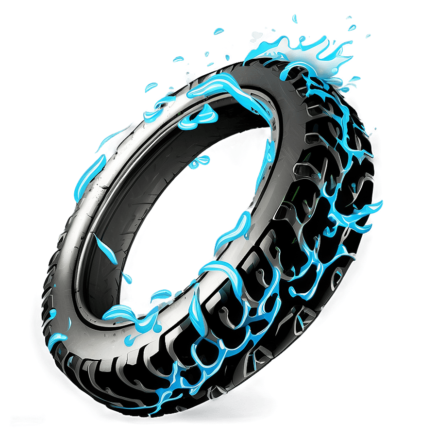 Stylized Tire Smoke PNG 05262024