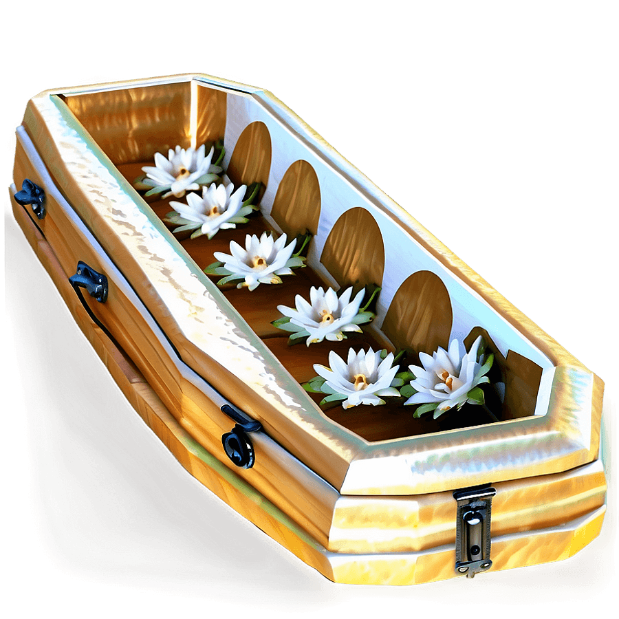 Vintage Open Coffin PNG ltc