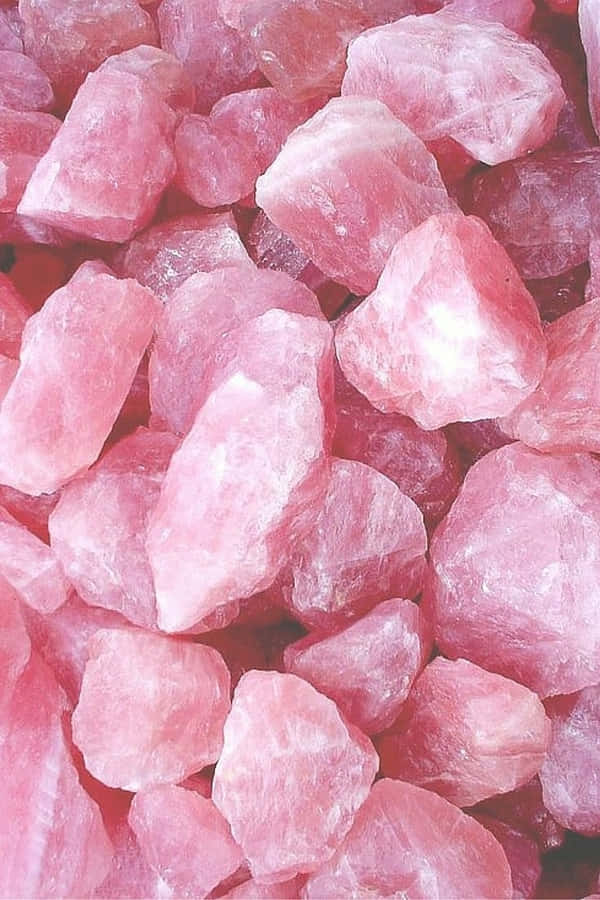 Agregado de Cristais de Quartzo Rosa Cru