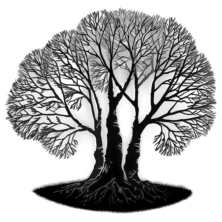 Black Trees Tattoo Design PNG 97