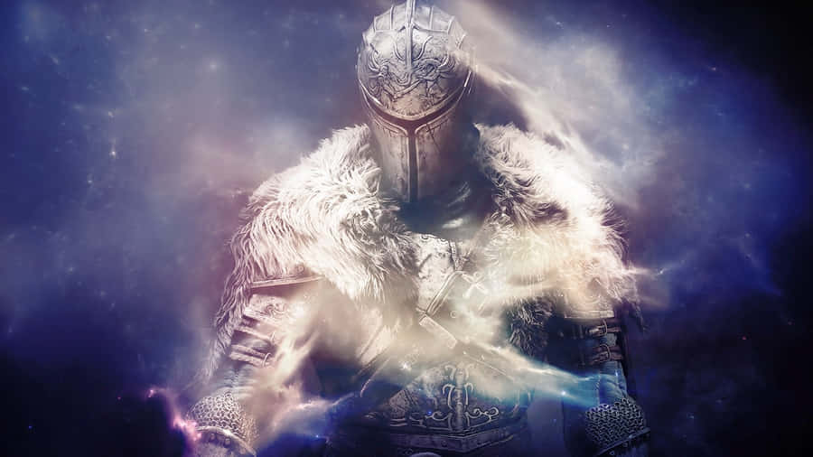 Black Knight Dark Souls dengan Cahaya Eterial