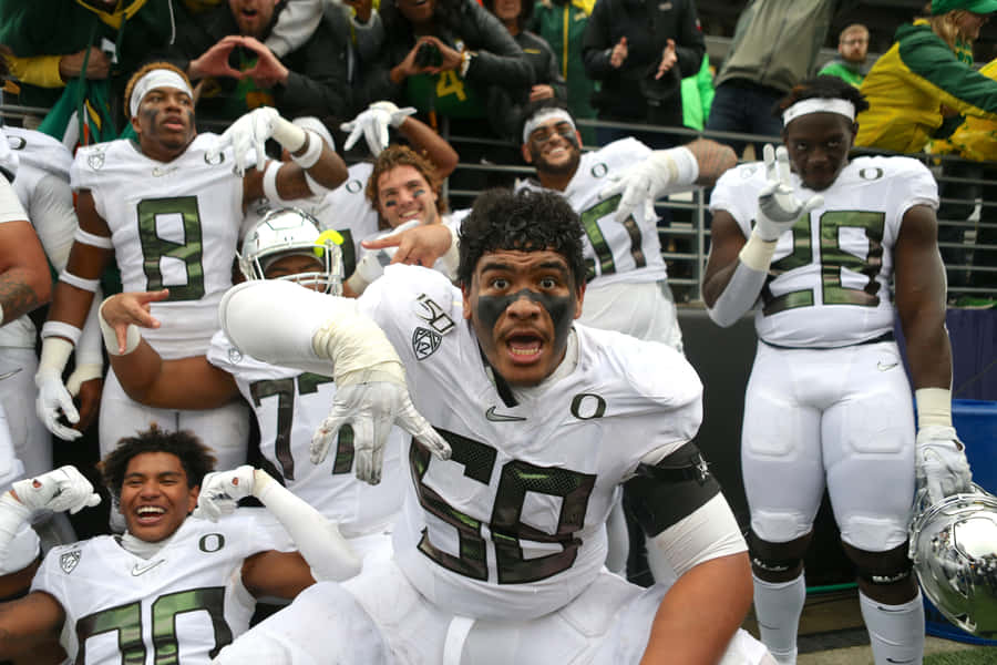 Oregon Ducks Fußballteam Feier