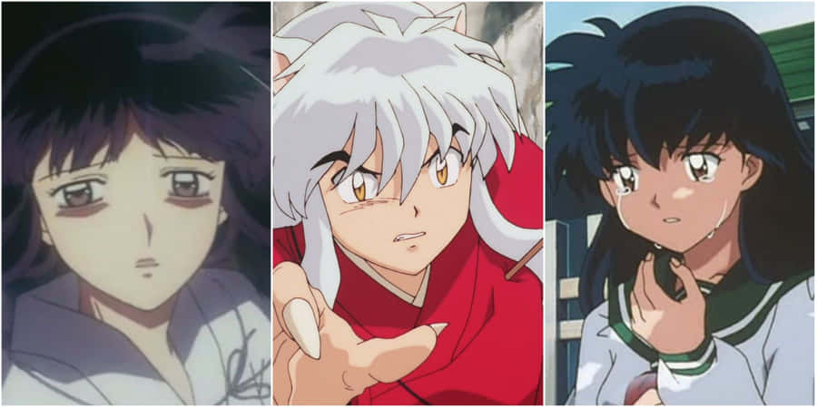 Inuyashaog Kagome 1800 x 900 tapet