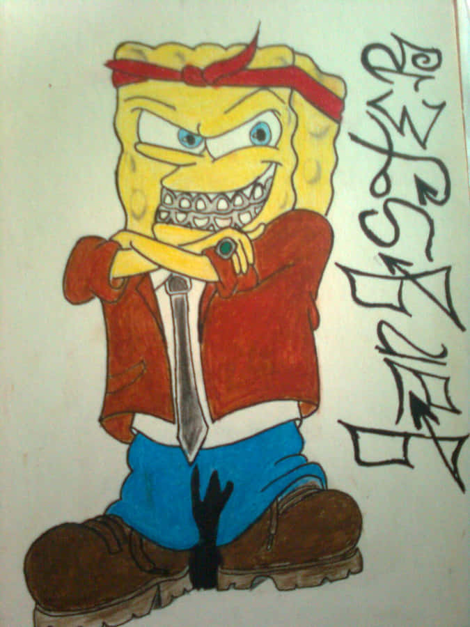 Gangster_ Spongebob_ Kunstverk