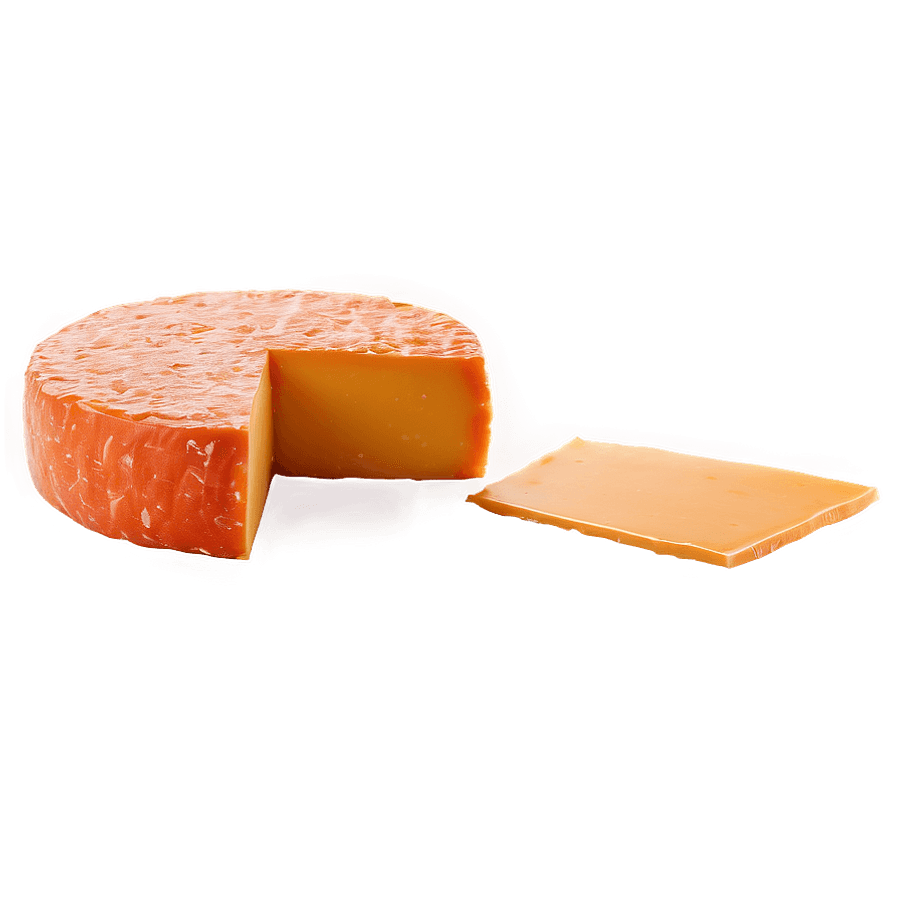Red Leicester Cheese Wheel PNG rvi