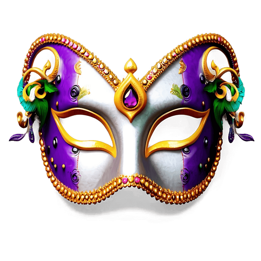 Handmade Mardi Gras Mask PNG mbb96