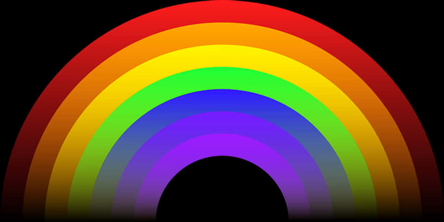 Vibrant Rainbow Arc Digital Art