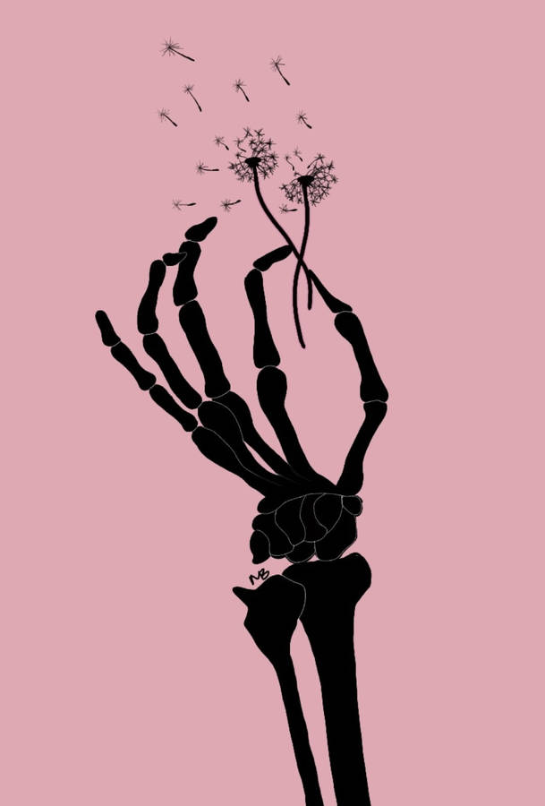 Skelet Æstetisk Blomst Petaler