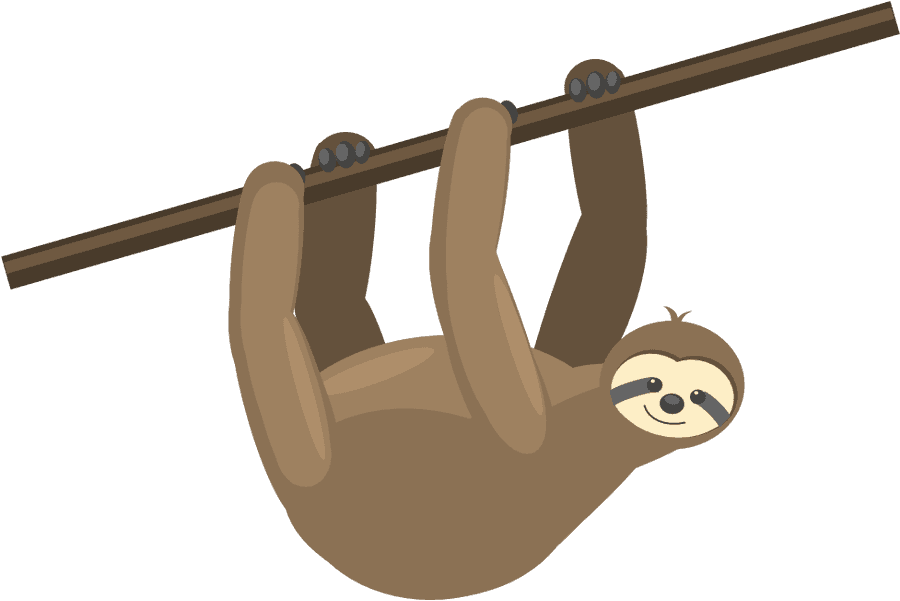 Hanging Sloth Cartoon