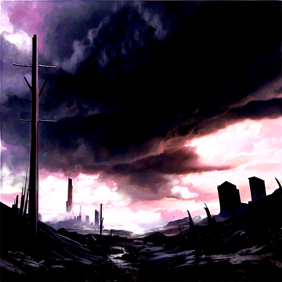 Dreamcore Apocalyptic Landscape PNG mev77