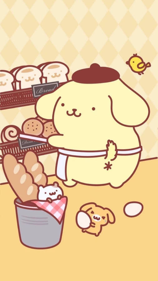 "PompompurinWhite Apron" would be "Pompompurin Vit Förklädnad" in Swedish. Detta kan vara en passande titel för en datorskärmsbild eller mobilbakgrund med en bild av karaktären Pompompurin som bär en vit förklädnad. Det är viktigt att notera att "bakgrundsbild" på svenska är vanligtvis "skrivbordsbakgrund" eller "mobilbakgrund", och inte "wallpaper" som på engelska.