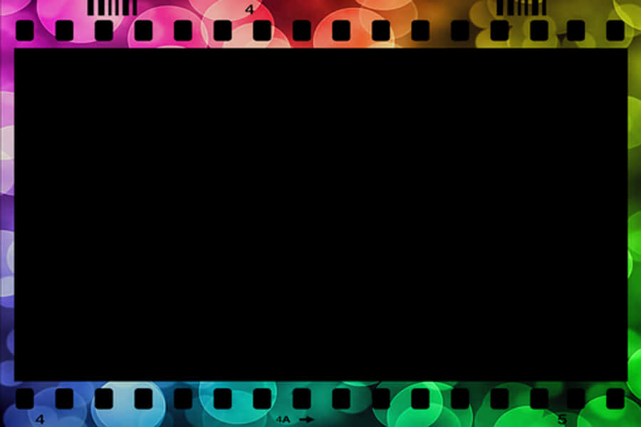 Colorful Film Strip Border Background