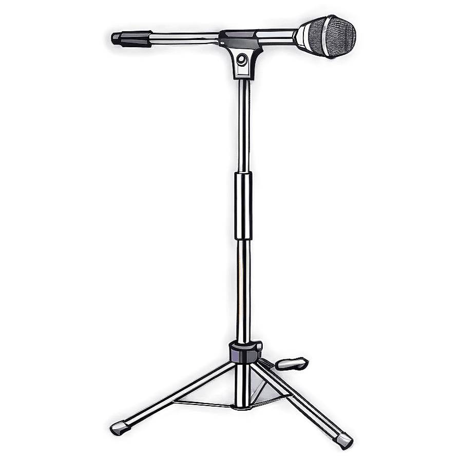 Floor Microphone Stand PNG 60