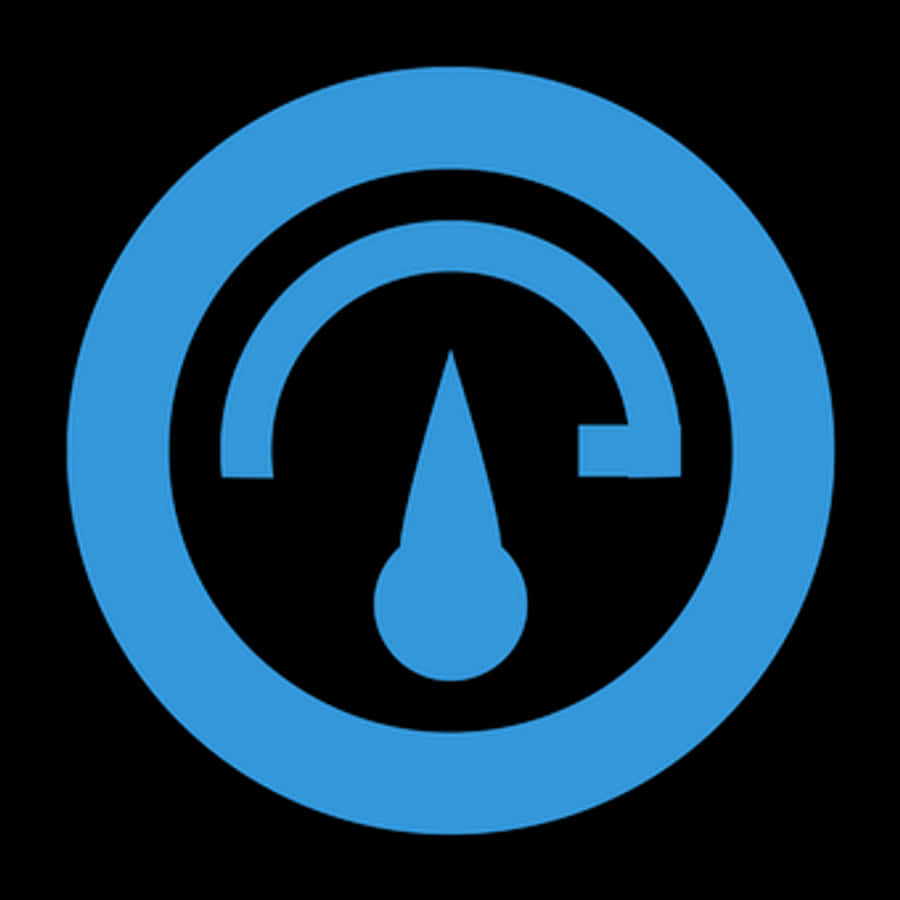 Blue Speedometer Icon