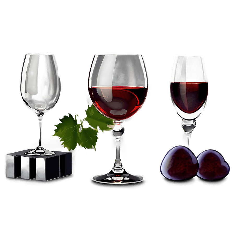 Romantic Dinner Wine Glasses PNG 78