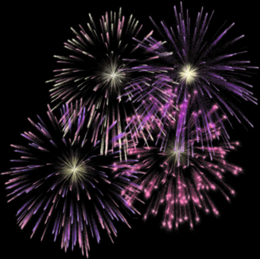 Fireworks Png - Pink Sparkling Fireworks Transparent Background