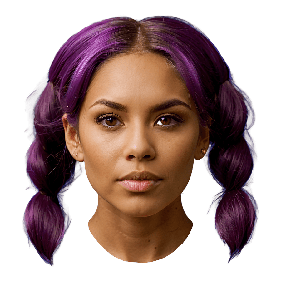 Bright Purple Hair Streaks PNG 06272024