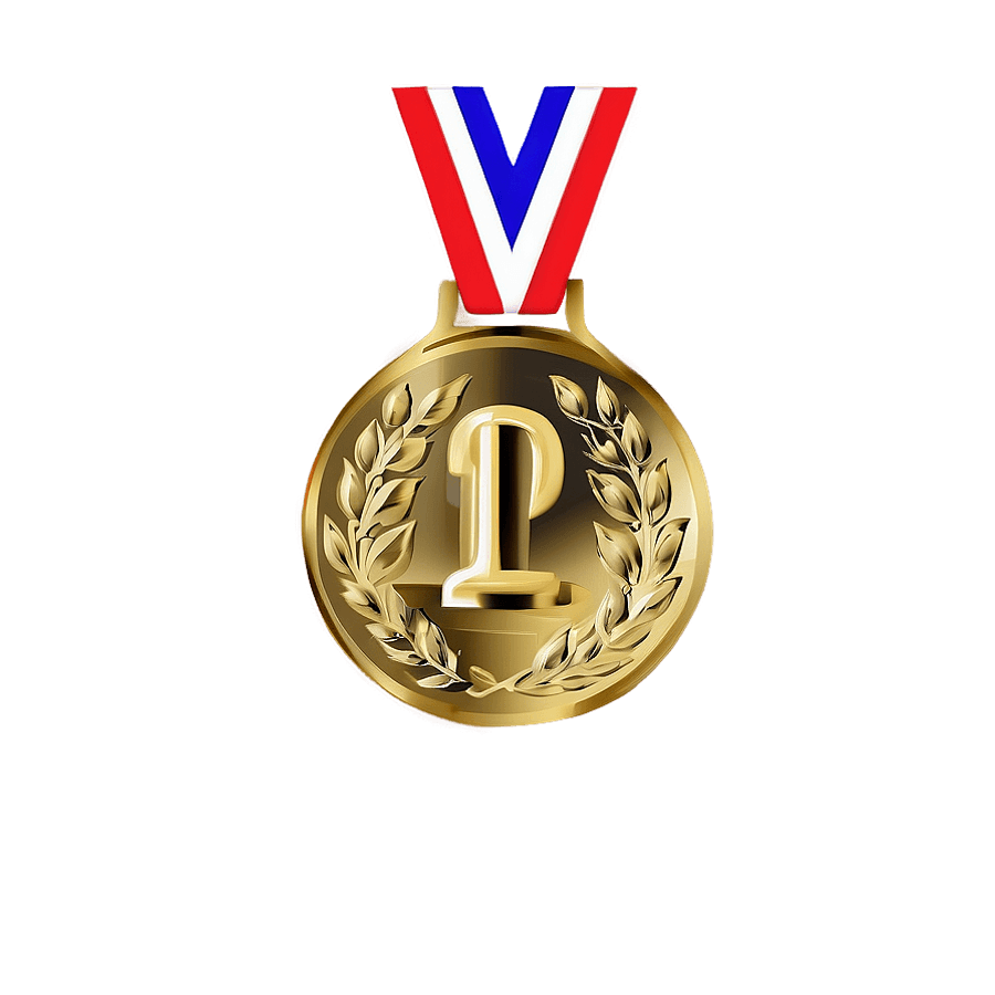Gold Medal With Engraving PNG 93