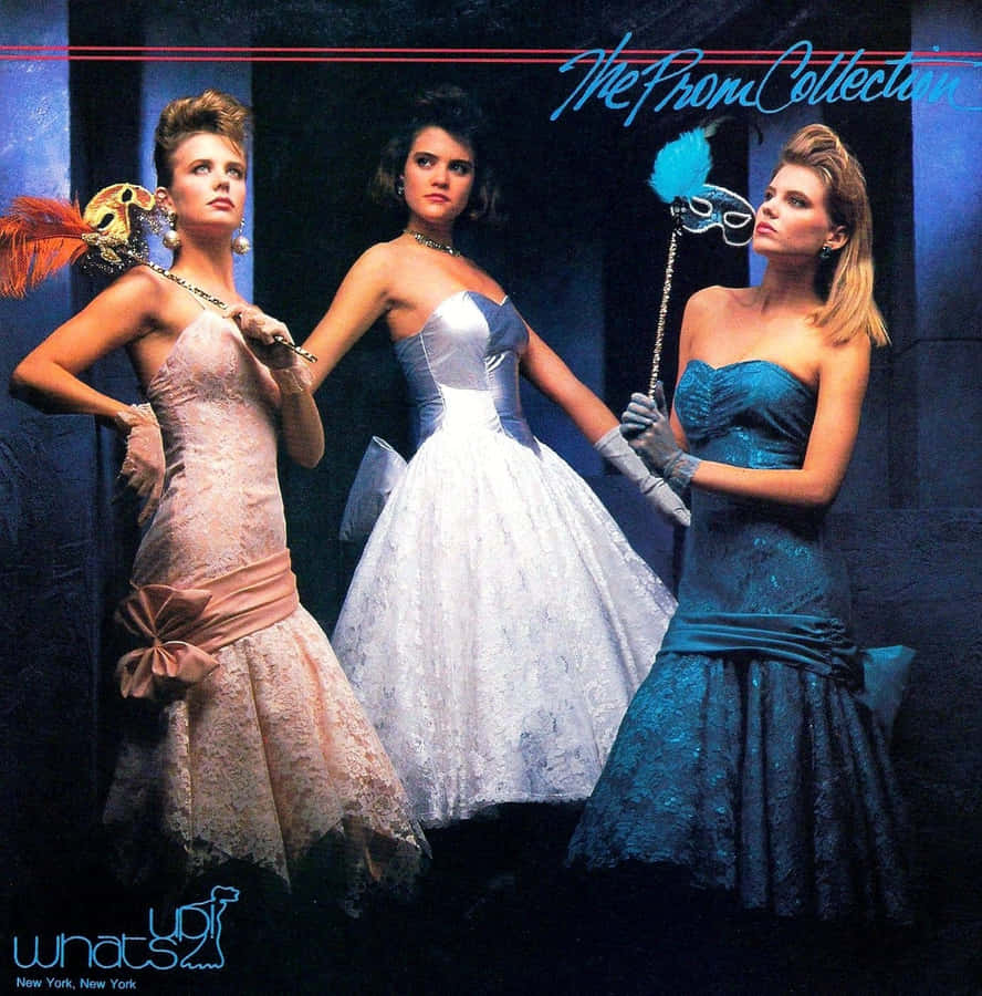 80'er Prom Samling Billede Opretter En Nostalgi Minde.