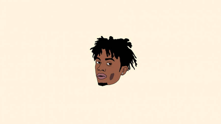 Nle Choppa Cartoon Iphone Skærm Tapet: