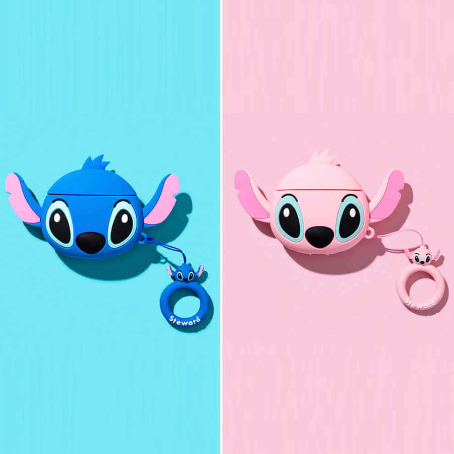 Sfondo Diviso di Stitch e Angel