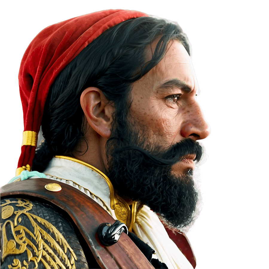 Blackbeard's Bearded Profile PNG rtx