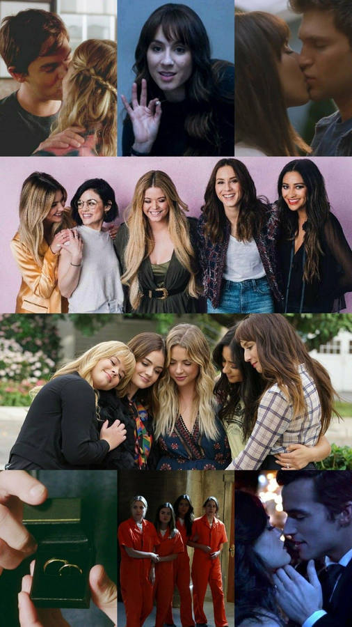 "PrettyLittle Liars On-set Stills" skulle översättas till "Stillbilder från inspelningen av Pretty Little Liars." När det kommer till dator- eller mobilbakgrundsbilder skulle en lämplig översättning kunna vara "bakgrundsbilder av Pretty Little Liars från inspelningen." Detta beskriver att det är bilder som har tagits under inspelningen av TV-serien och som används som bakgrund på en dator eller mobiltelefon.