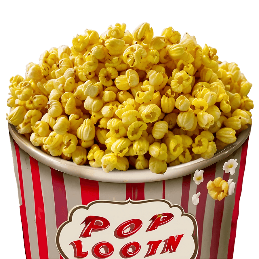 White Background Popcorn Kernel PNG 45