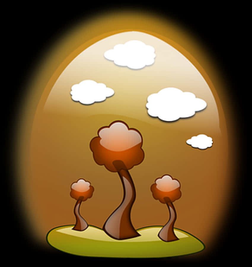 Stylized Autumn Trees Illustration