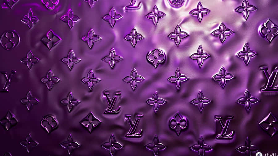 Louis Vuitton Lila Muster Hintergrund