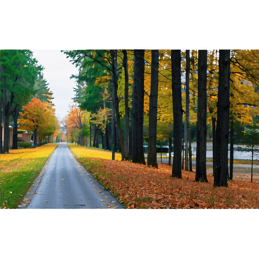 Fall Tree Pathway PNG 05262024