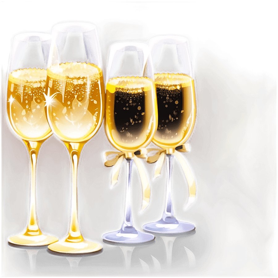 Champagne Glass Silhouette PNG 05252024