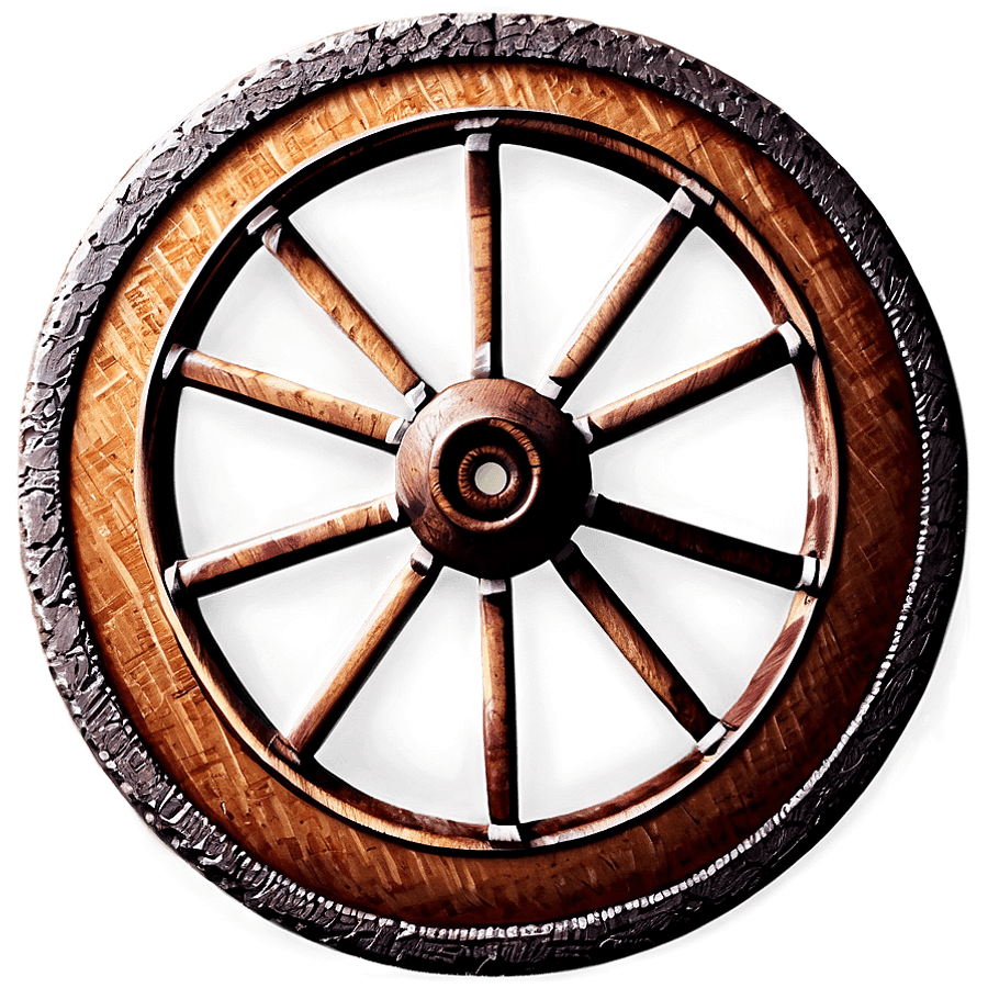 Western Wagon Wheel Graphic PNG 06132024
